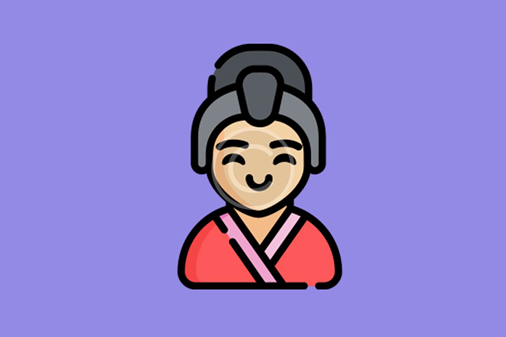 Japanese inspired vector icon set